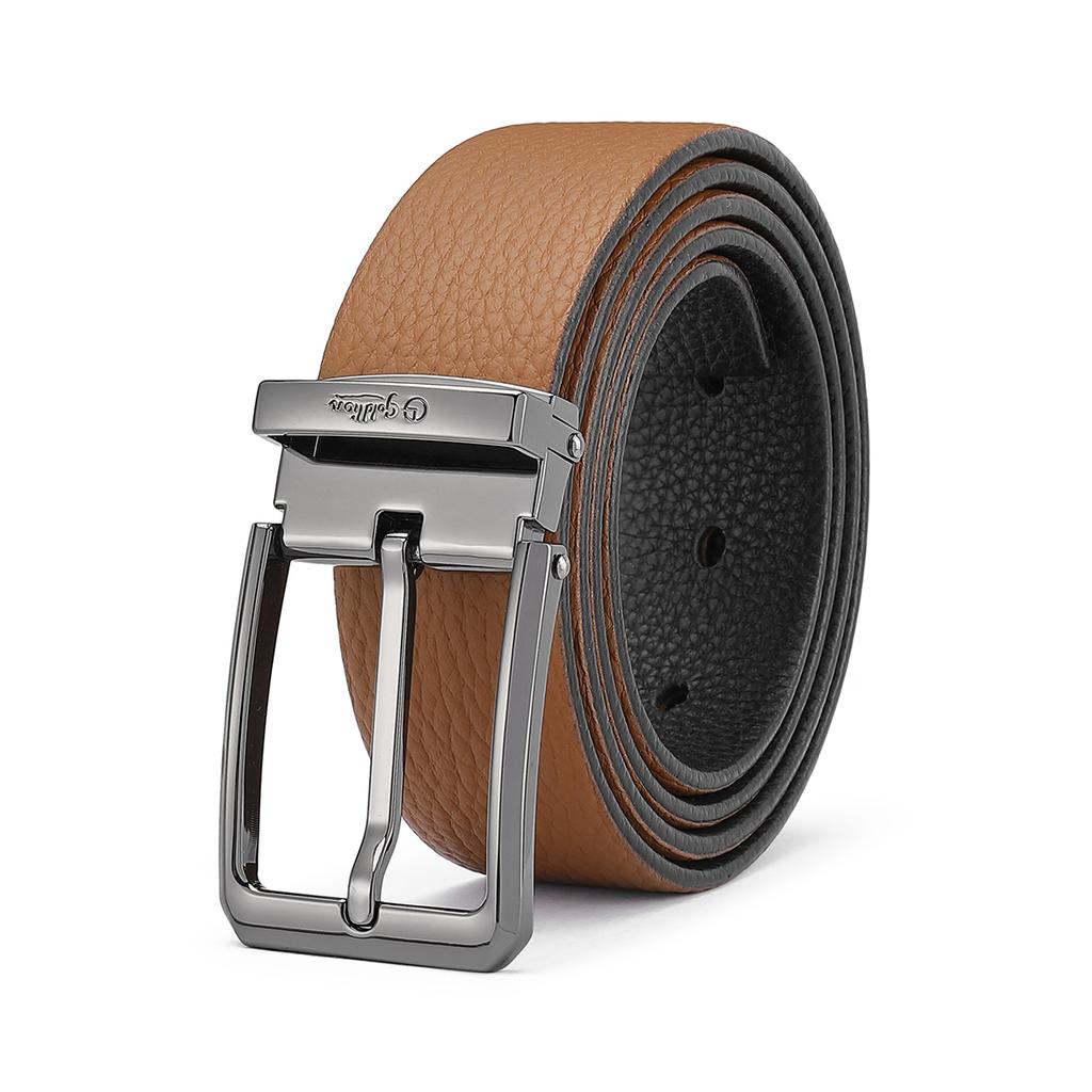 Jinlilai Men's Belt Simple Retro Needle Buckle Men's Belt Seamless Men's Pants Belt