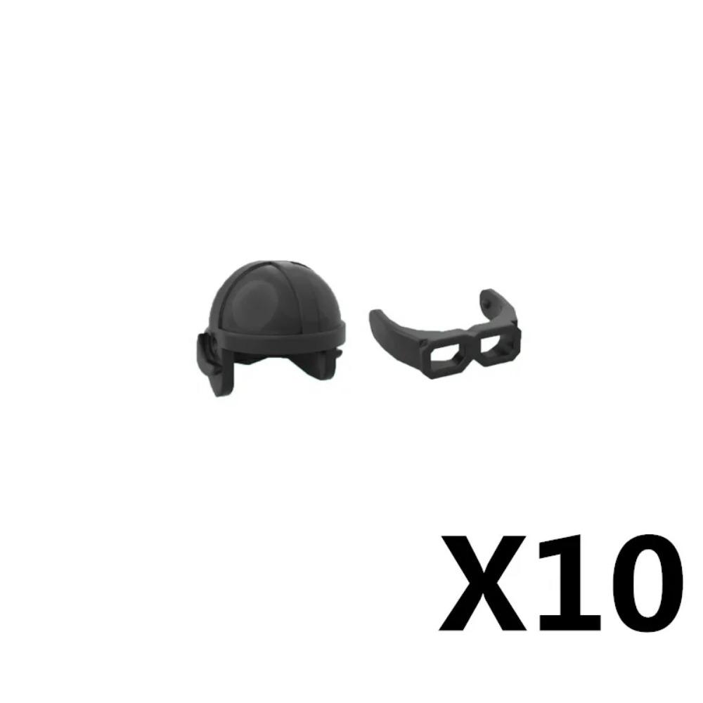 MOC Medieval Soldier Building Blocks King Beard Military Helmet Scarf Goggles Belt Cowboy Hat Duck Cap Mini Toys Brick Gift K042