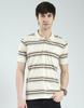 Men's Regular Fit Striped Half Sleeve Polo T-Shirt