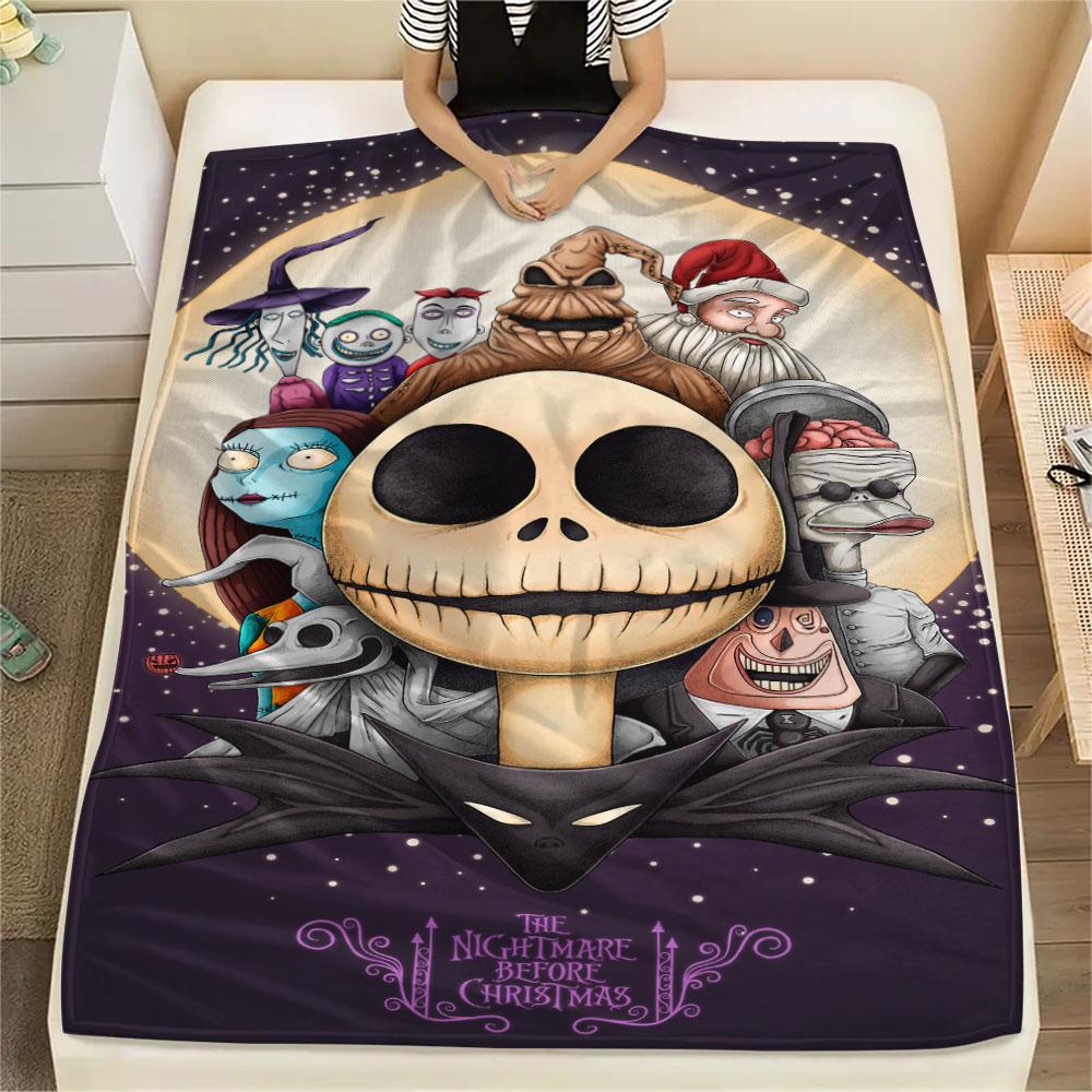 Nightmare Before Christmas printing Flannel Blanket Bedroom Sofa Camping Warm blanket Gifts for family and friends-MJ020