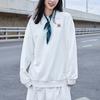 Li Ning CF Flow Series Cow Turns The Universe Printed Crew Neck Pullover Sweatshirt Men Sweatshirt Off-White AWDR290-2