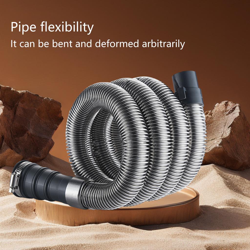 Washing Machine Drain Hose Washing Machine Drain Tube Stainless Steel Texture Suitable for Home and Commercial Use