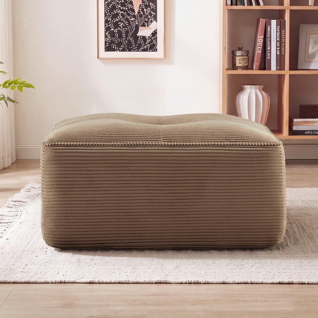 Cordelia Ottoman Corduroy -Brown
