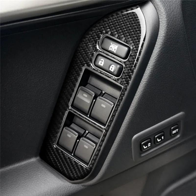 Подходит для Toyota Land Cruiser Prado 2010-2018 Автомобильные аксессуары, панель стеклоподъемника, декоративная наклейка на автомобиль из углеродного волокна