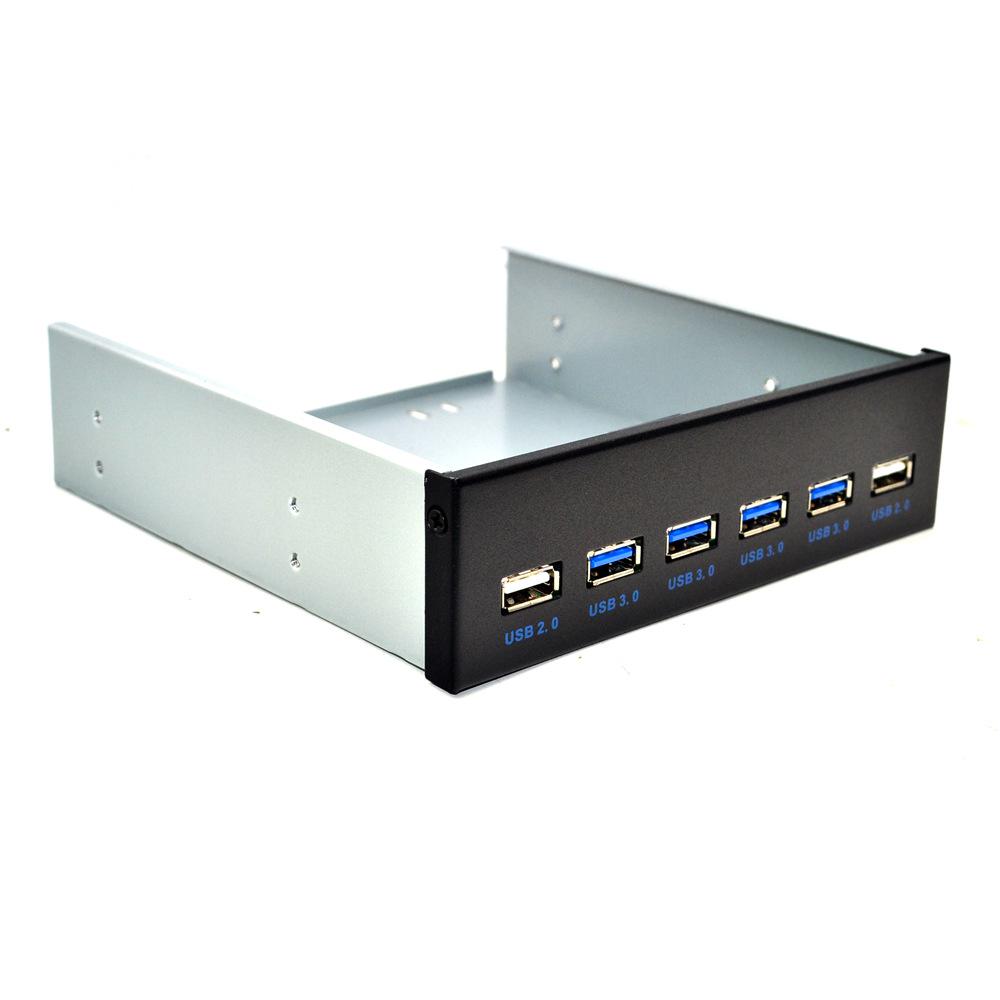 Передняя панель 5,25-дюймового оптического привода USB 3.0 с 19-контактным разъемом для 4 портов U3 + 2 портов U2-концентратора