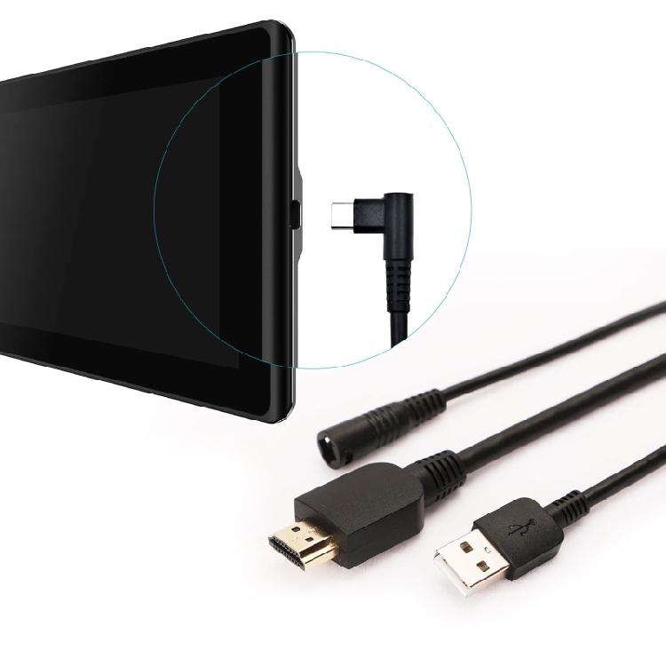 Для HUION 3-в-1 Кабель данных, совместимый с HDMI, для Kamvas Pro 12 KamvasPro 13/16