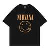 Классическая ретро футболка группы Nirvana мужская с коротким рукавом летняя в панк-стиле однотонная свободного кроя повседневная дышащая футболка
