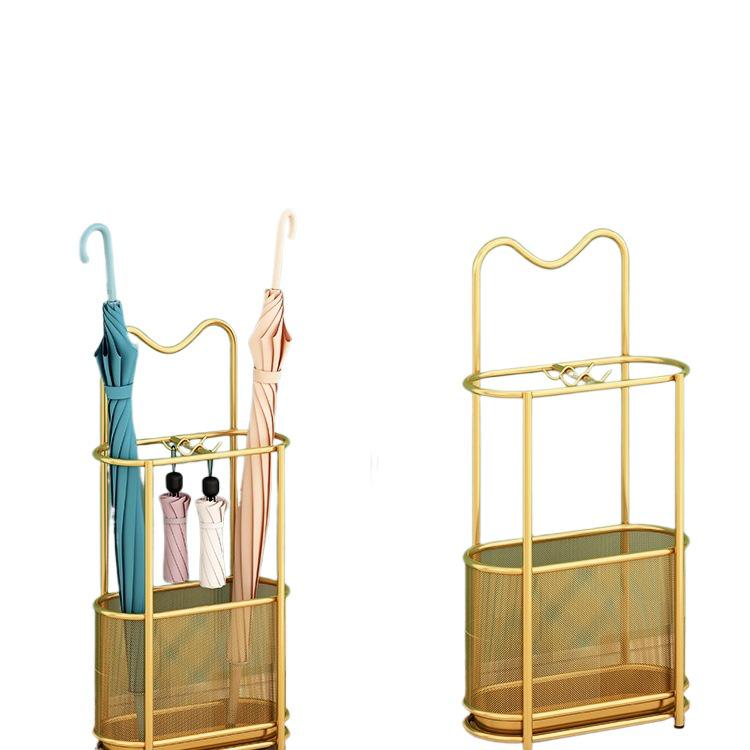 Elegant Wrought Iron Drainable Umbrella Stand for Home and Entranceways