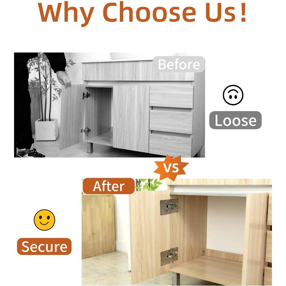 6 шт. ремонтных пластин для мебельных петель с 36 шт. крепежных винтов