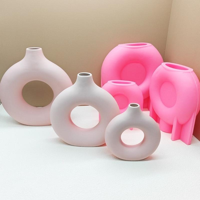 Nordic Style Circle Silicone Mold for DIY Flower Vase and Creative Decoration Versatile Silicone Mold for DIY Projects