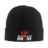 DJI красный логотип профессиональный пилот дрона Мужчины Женщины Унисекс Вязаная шапка Бини Шапка-свитер Зимняя Теплая Рождественская Уличная Вело