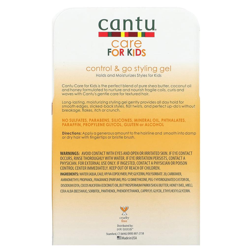 Cantu Гель для укладки волос Care for Kids, Control & Go, 2,25 унции (63 г)