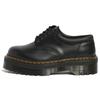 8053 Quad Smooth Leather Platform Black Women Sneakers 24690001