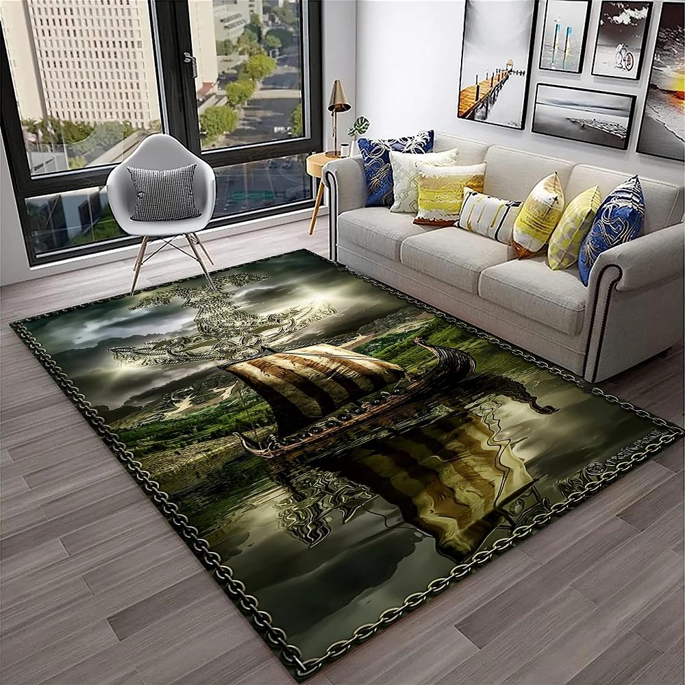 3D Пиратский корабль Лодка, Барк, Парусник Ковер Коврик для Дома Гостиная Спальня Диван Придверный коврик Декор, детский Коврик Нескользящий Напольный коврик