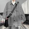 Jacket Men's Spring and Autumn New Korean Style Jacket Men's Trendy Casual Lapel Men's Top Houndstooth Jacket