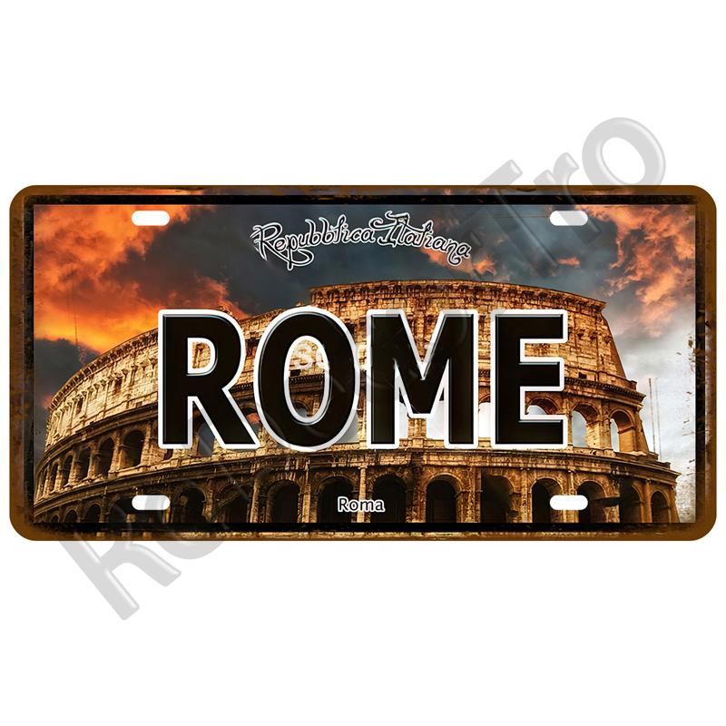 Знаменитый город Жестяная пластина Город-государство Жестяная табличка Дорожка Металлическая вывеска Настенный декор Гараж Бар Паб Клуб Отель Кафе Кухня Дом