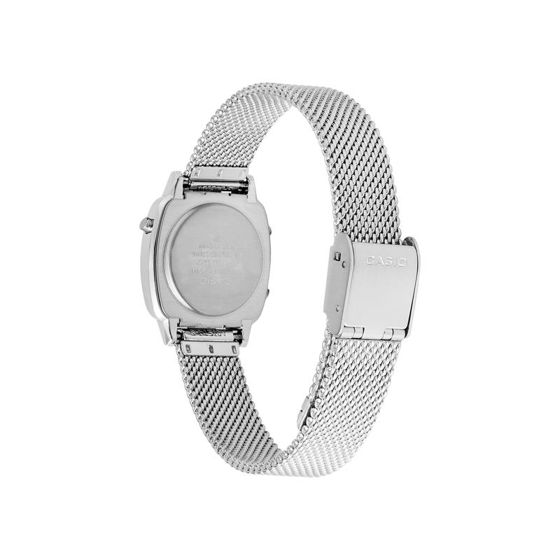 Casio Ретро маленькие часы на серебристом ремешке водонепроницаемые часы stainless steel strap кварцевый механизм stainless steel strap японские и корейские часы LA670WEM-7