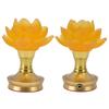 2 Set LED Buddhist Light 3 Color Adjustment Buddha Lamp Plug In Flower Light for Home Buddhist