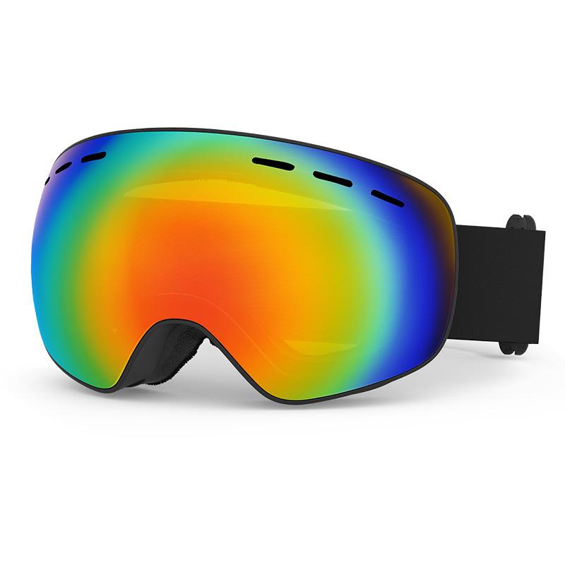 New spherical ski goggles for men and women, double-layer anti-fog ski goggles, outdoor cylindrical snow goggles