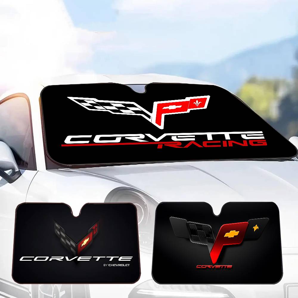 Новинка Солнцезащитный козырек на лобовое стекло автомобиля C-Corvette 70x130см Мультяшные пленки Чехол на лобовое стекло автомобиля