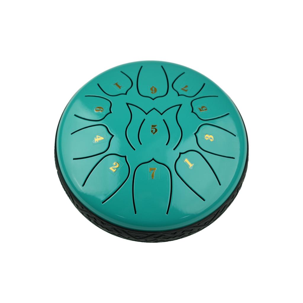 6 Inch Steel Tongue Drum 11 Notes Rain Drum Portable Percussion Instrument with Drum Mallets for Meditation Yoga