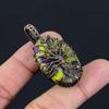 Tree Of Life Copper Stichtite Gemstone Pure Copper Wire Wrapped Handmade Pendant Jewelry For Her