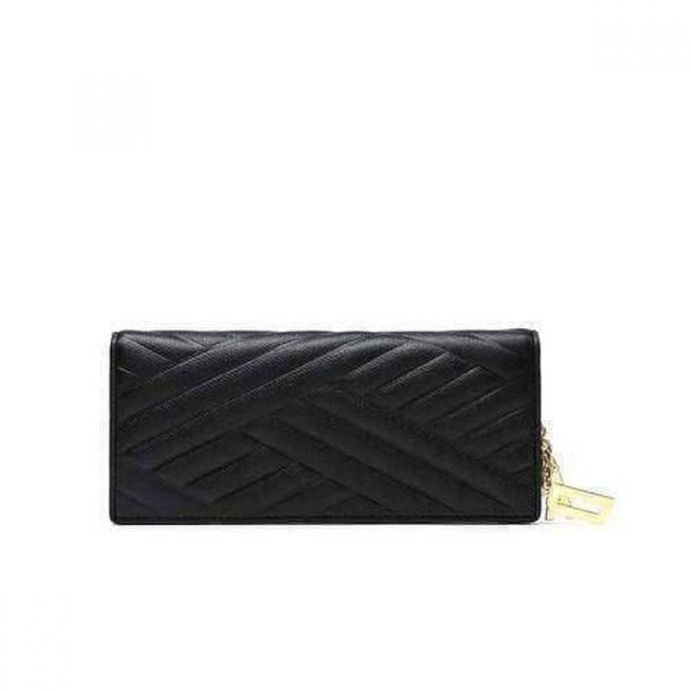 Daks Black Carlisle Embossed Leather Golddd Long Wallet Dcwa6e212bk