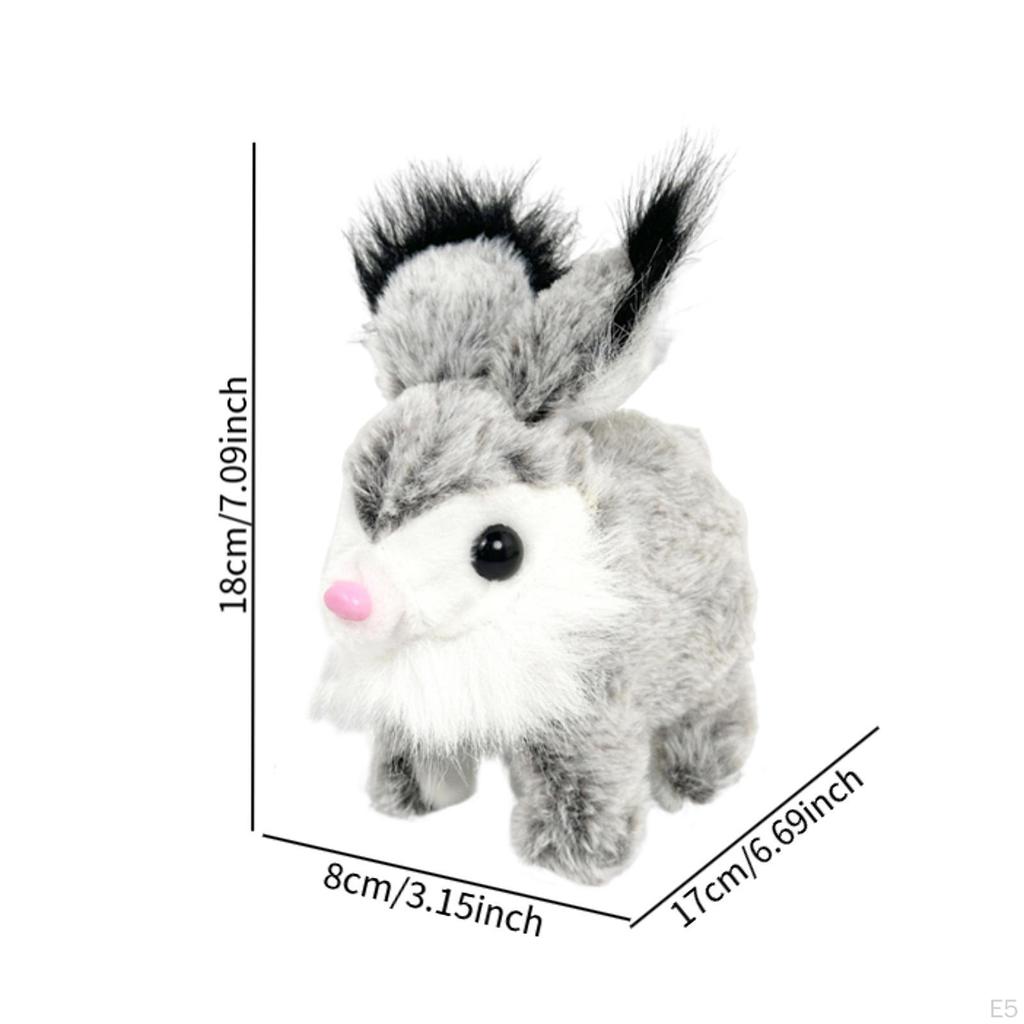 Игрушка Зайчик Интерактивная Электронная Шевелящиеся Уши Анимированная Ходячая для Девочек и Мальчиков Детская Вечеринка