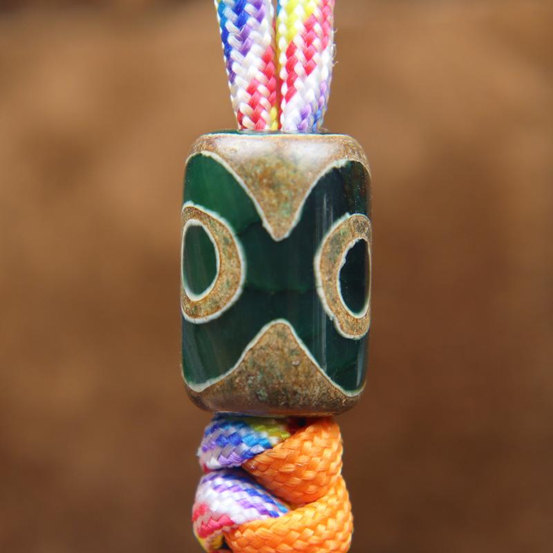 Тибетский 5,5 мм отверстие трехглазый Дзи агат камень бусины ремешок кулон зонтик веревка DIY аксессуары для браслетов паракорд бусины подвески