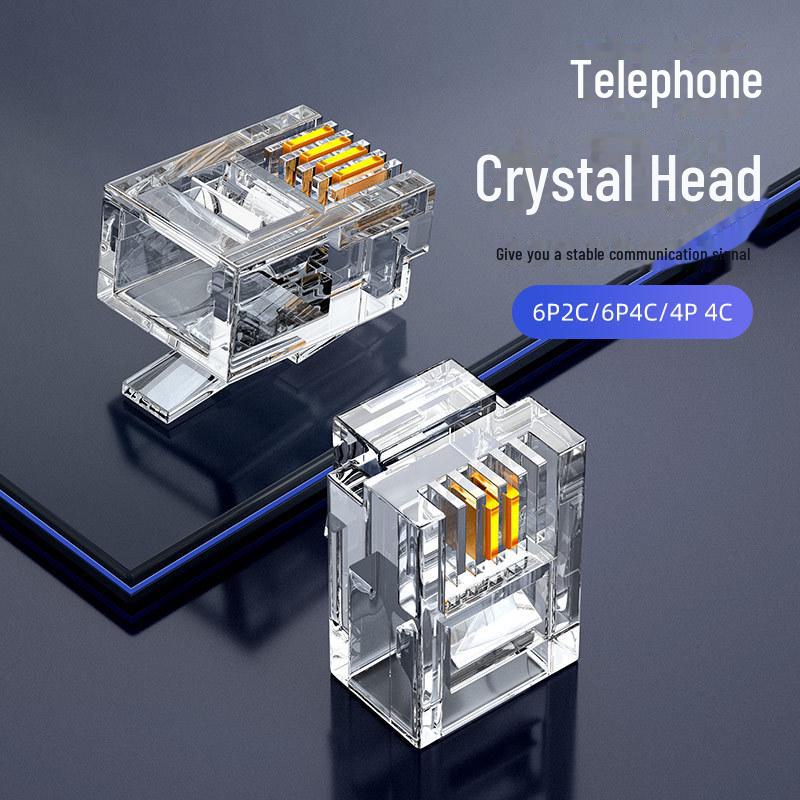 Shanze 2/4-жильный телефонный и факсимильный стационарный разъем, вилка 6P2C/4C, 4P4C