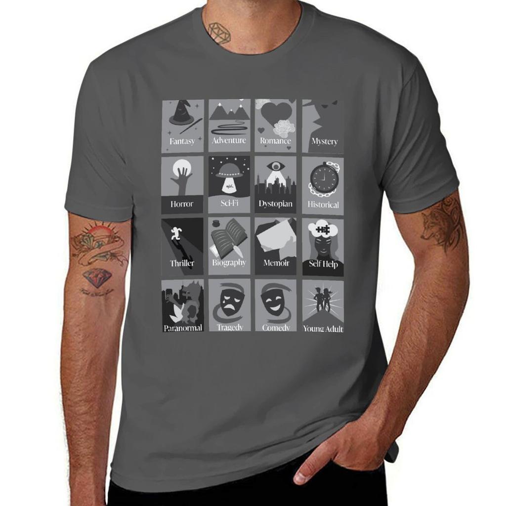Book Genres Tshirt Soft Lightweight Cotton Tshirt