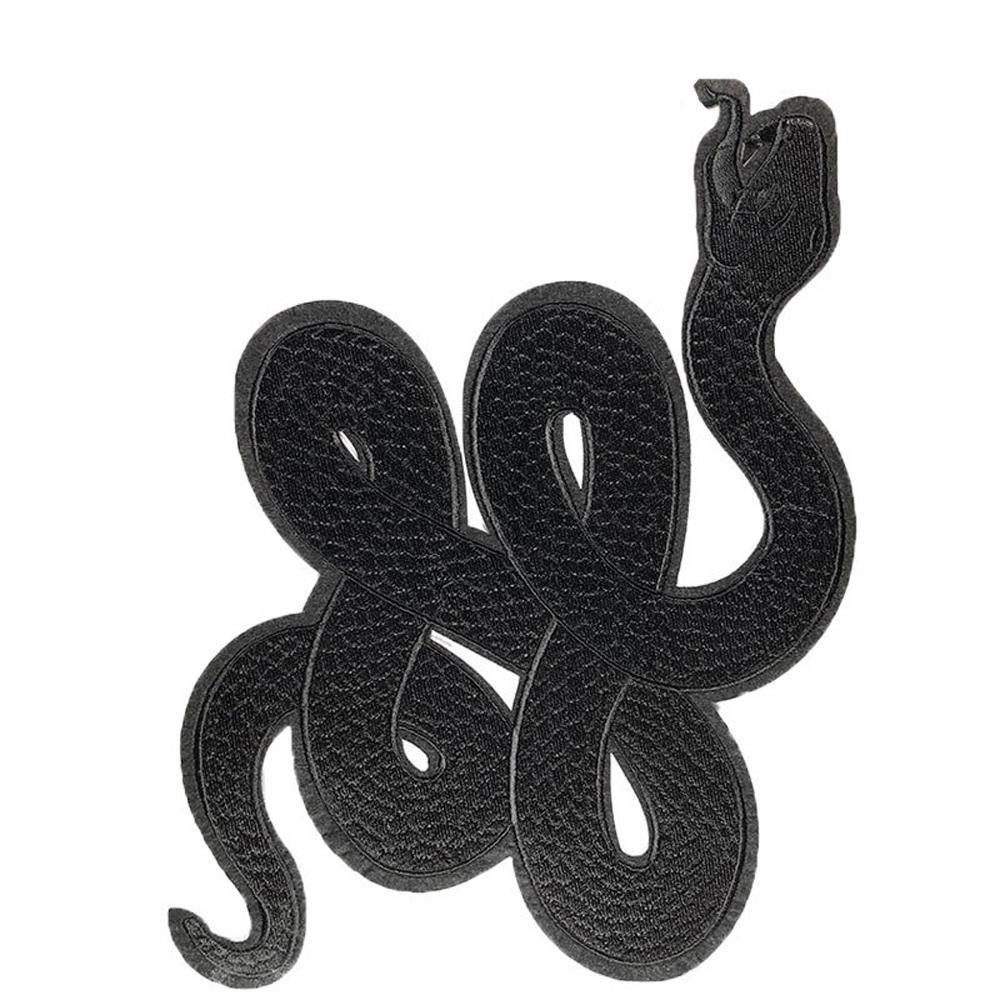 1 шт. Черная вышитая аппликация в виде змеи, нашивка, патчи, одежда, сделай сам, ремонт, аксессуары для одежды