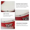 8 Inch Hand Tambourine with Metal Single Row 6pcs Metal Cymbals Jingles Sheepskin Drum Skin Wooden Tambourines