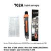 Non-contact Electric Test Pen T02AB: Sound & Light Induction, Voice Readout, Live/Neutral Wire Detection, Circuit Repair.