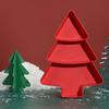 Christmas Tree Snacks Tray With Compartments Plastic Candy Dish for Holiday Party Decorations and Nut Storage