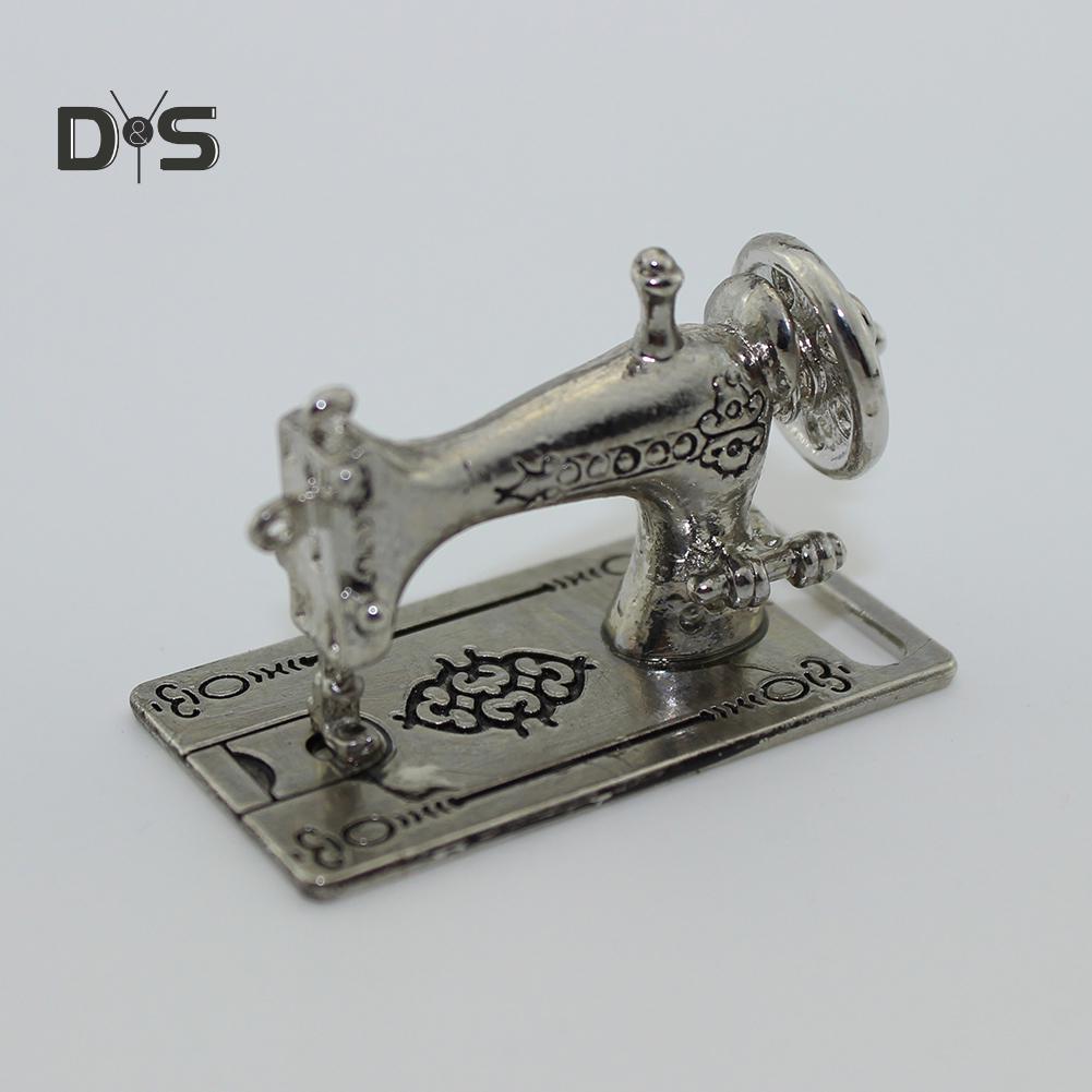 Мини-прекрасная модель швейной машины из сплава, игрушечный кукольный домик, миниатюрные аксессуары