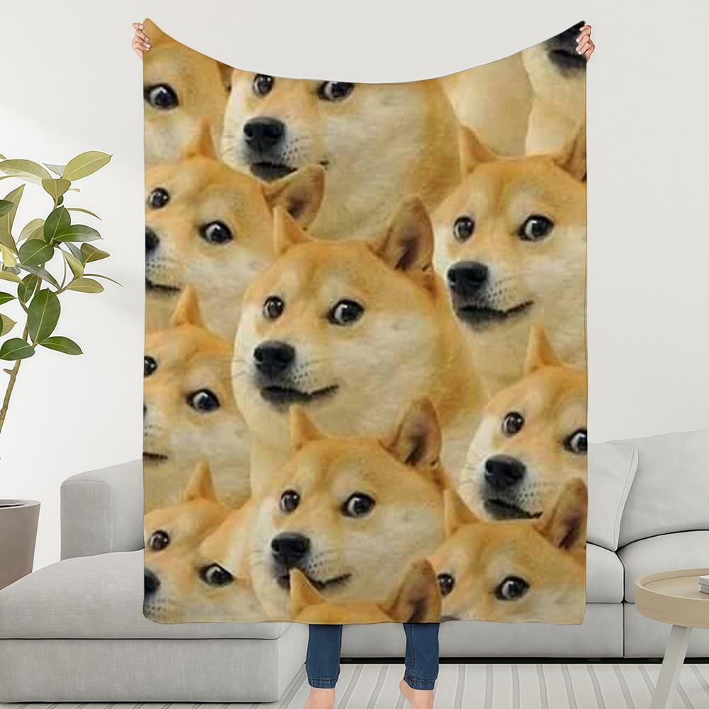 Плед-покрывало Супер Уютный Плюшевый Гостиная Диван Cheems Doge Диван Смешной Детский Подарки на День Рождения