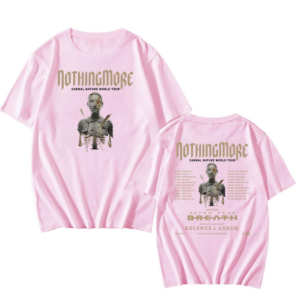 Carnal Nature World Tour 2025 NEW Tshirts Nothing More Band Printing T-shirt Cotton Short Sleeve Male T Shirt Unisex Streetwear