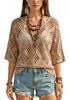 2026 Women's Summer Cardigan: Round Neck, Casual, Comfortable, Hollow Design, European & American Trend