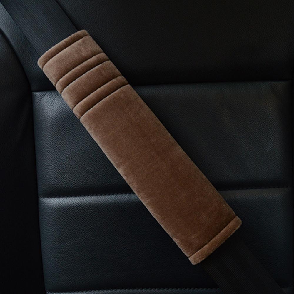 2Pcs Car Seatbelt Covers Velvet Shoulder Soft Plush Cushion Adjustable Belt Cover for Truck Backpack Straps Accessories