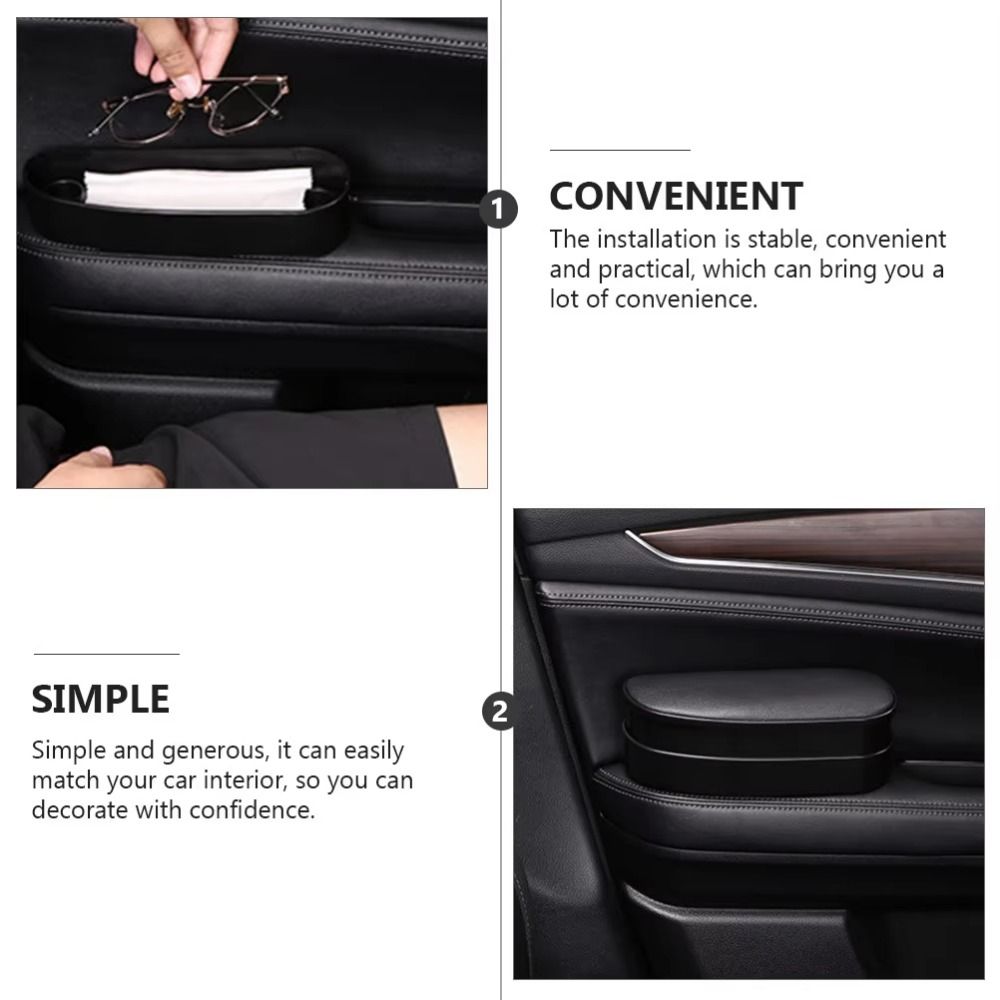Self-adhesive Multifunctional Armrest Console Anti Slip Expandable Storage Compartment Stowing
