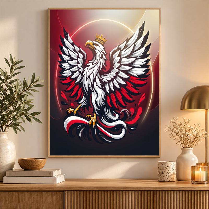 Poland Football Diamond Painting Kit 5D Full Drill DIY Diamond Mosaic Wall Art Home Decor