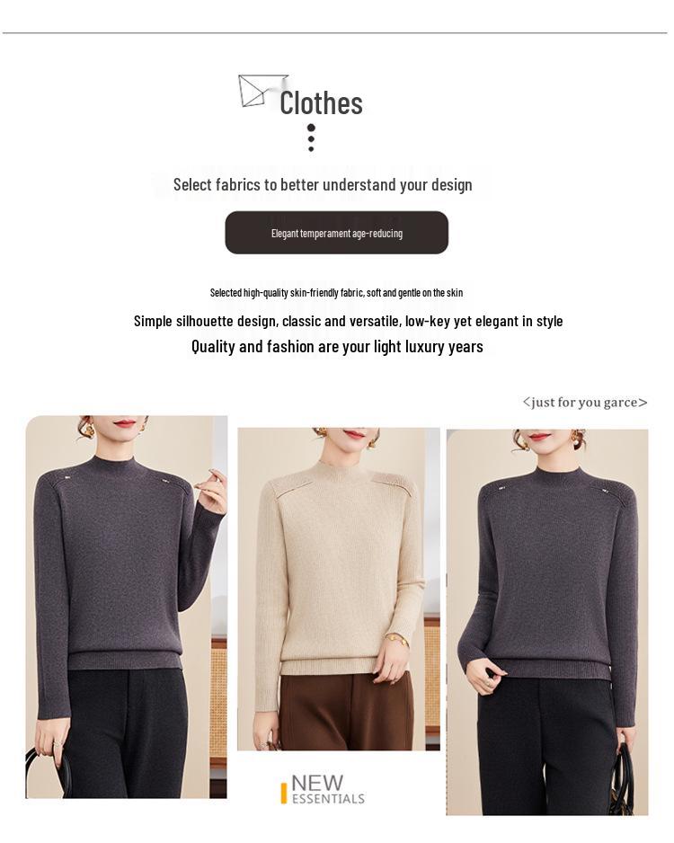 Mom's Winter Plus Velvet Red Sweater for the Year of the Horse - Warm Middle-Aged Women's Base Layer Top