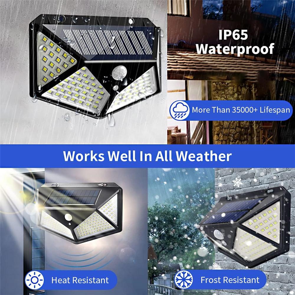 158 LED Solar Wall Lamp Luminouss With Motion Sensor Human Induction Courtyard Waterproof Stairs Outdoor Wall Light