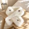 Cold Weather Thermal Wrap Faux Fur Collar Scarf for Women, Plush Neck Warmer Scarf, Fluffy Soft Velvet Scarves, Thanksgiving Christmas Fashion