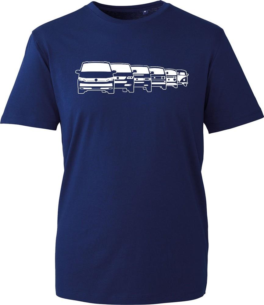 Camper Van Graphic Unisex T Shirt Black Retro Campervan Printed Tee Casual Top