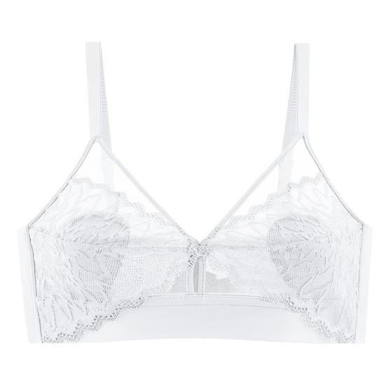 Женский корейский стиль, сладкий треугольный бюстгальтер без косточек, сексуальный французский стиль, элегантный сказочный стиль, прозрачное кружево с цветочным бретельками, беспроводной бюстгальтер для девочек, внутренняя одежда