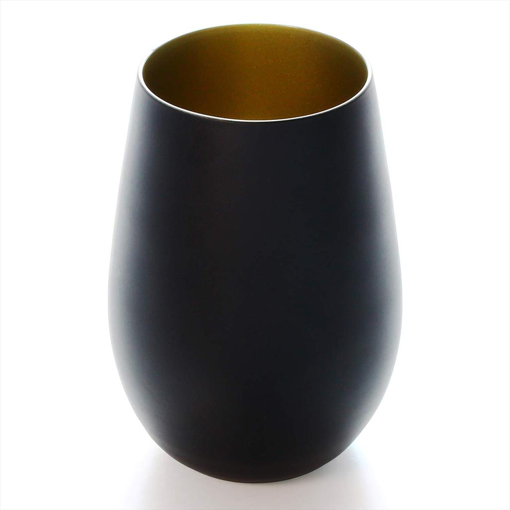 Пара больших стаканов stolzle matte 465 мл в подарочной коробке черный/золотой/матовый черный/бронзовый "металлический цвет"