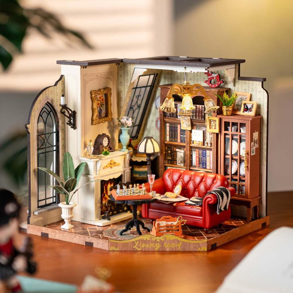 ROBOTIME Rolife 3D Puzzles Catherine's Living Room DIY Miniature House DG175