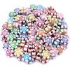 High Quality Mixed Color Loose Beads DIY Jewelry Accessories Loose Beads Fashion Flower Smile Beads for Bracelet Making Flower Loose Beads 30Pcs 10mm